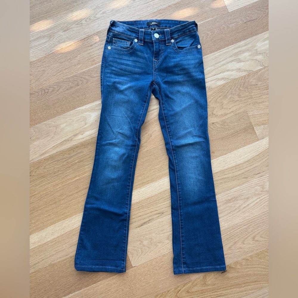 True Religion Becca Mid Rise Bootcut Jeans size 26 petite 29inch inseam